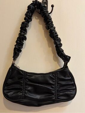 wild fable Black Ruched Shoulder Purse